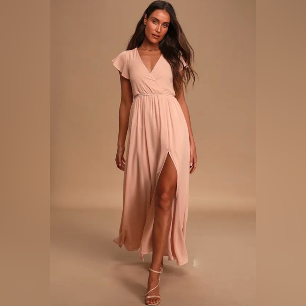 Lulu’s Blush Maxi Dress